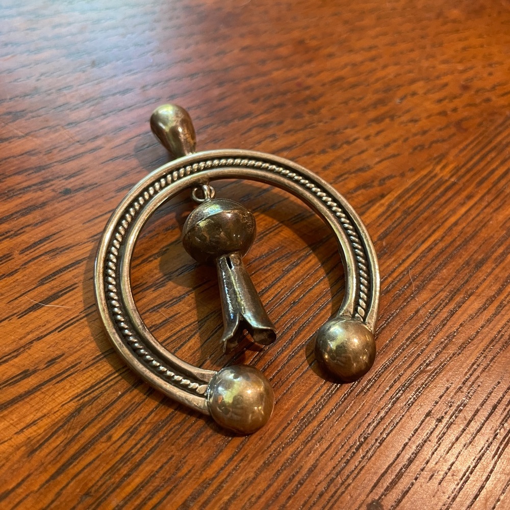 Sterling silver Vintage Navajo Naja pendant
